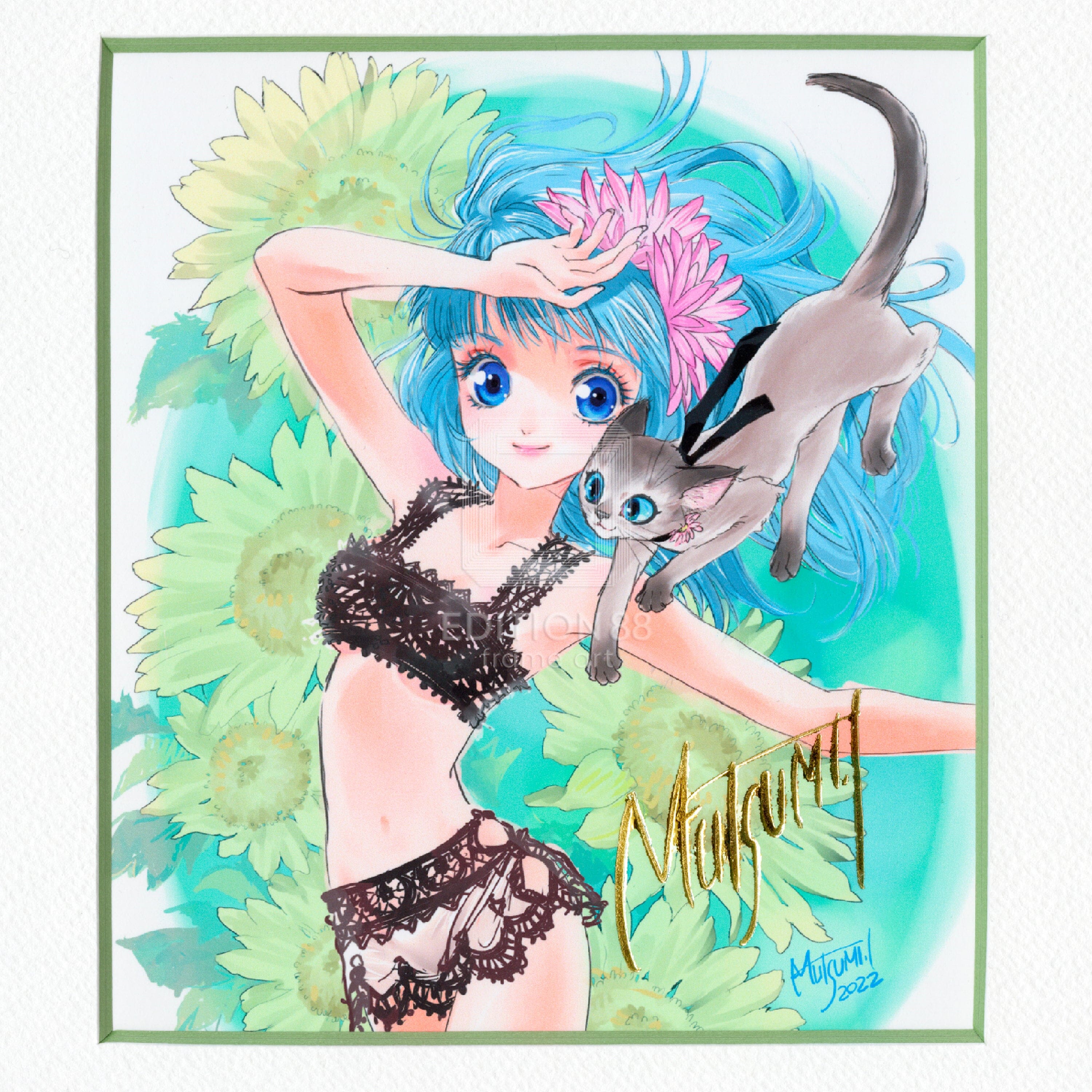 88グラフ ミニ「サマー」/いのまたむつみ（箔押しサイン入り）