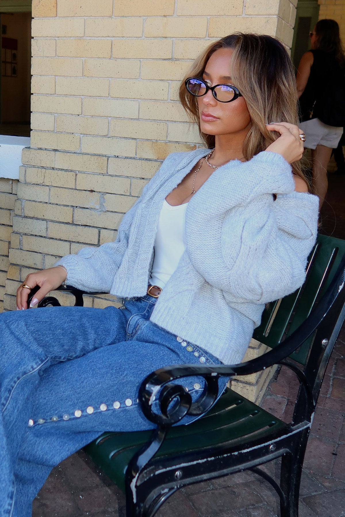 Braiden Chunky Cable Knit Cardigan – edikted