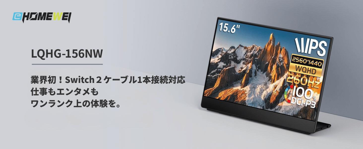 15.6インチ 2560*1440 260Hz LQHG-156NW
