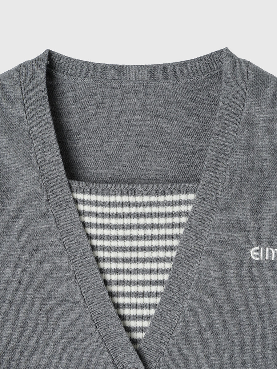 ロゴカーデワンピースニットセットアップ