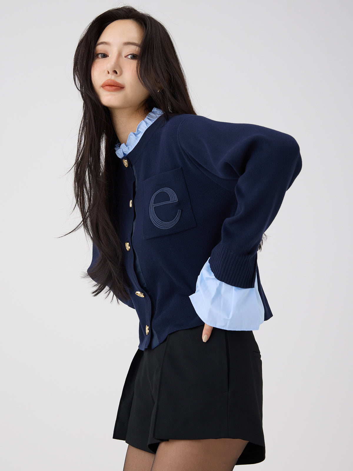 1.14 New Color】Attached collar カーディガン