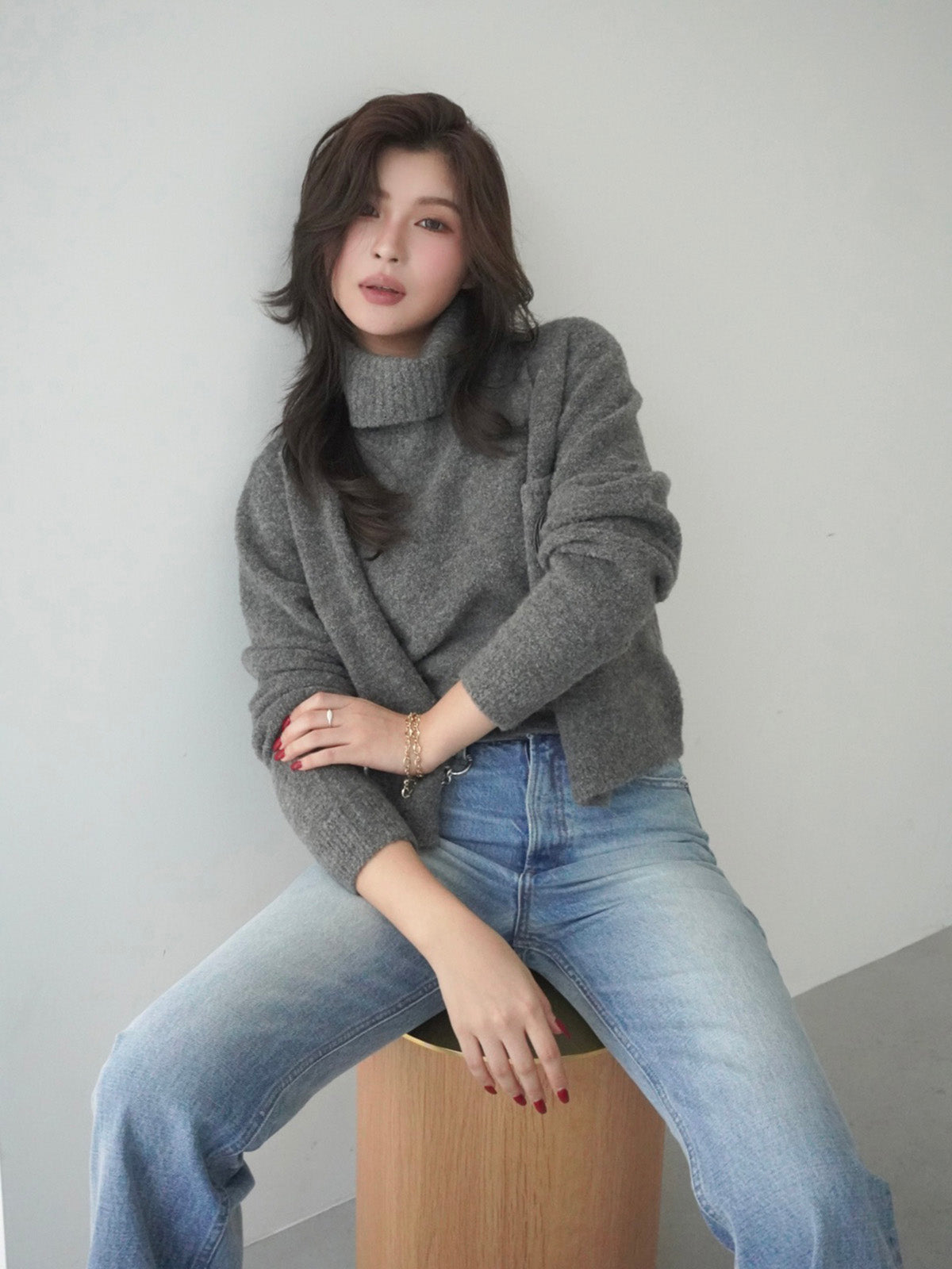 ブークレニットカーディガン