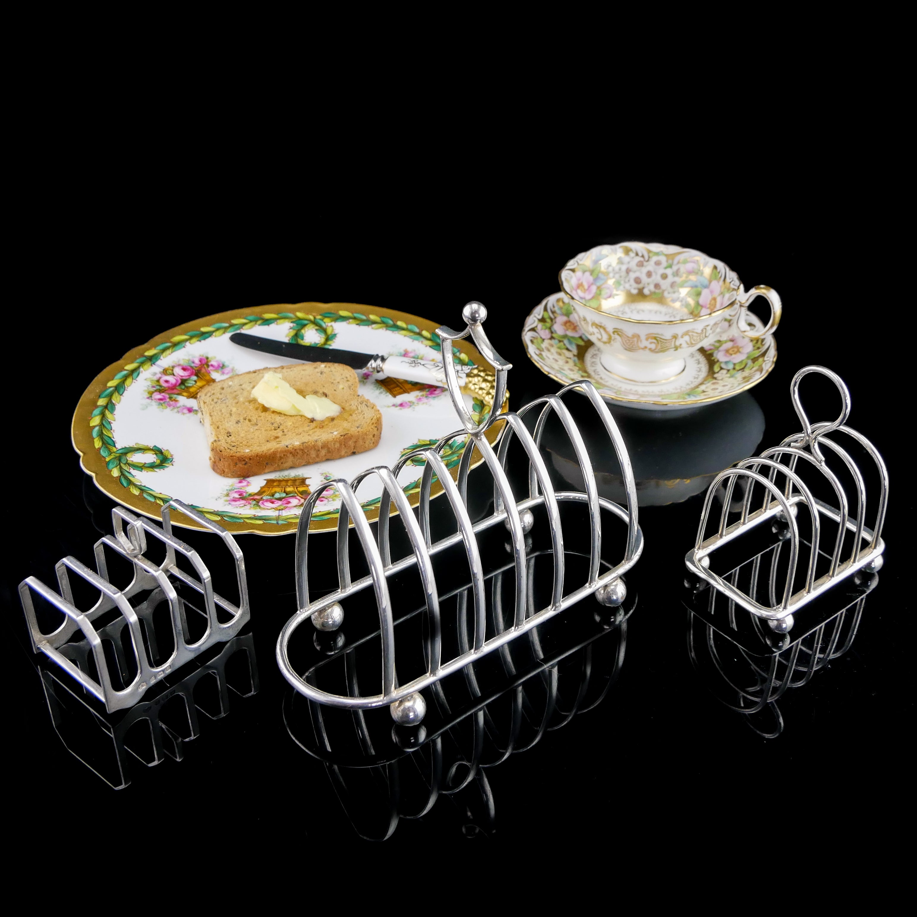 シルバープレート アンティーク トーストラック - 英国アンティークス