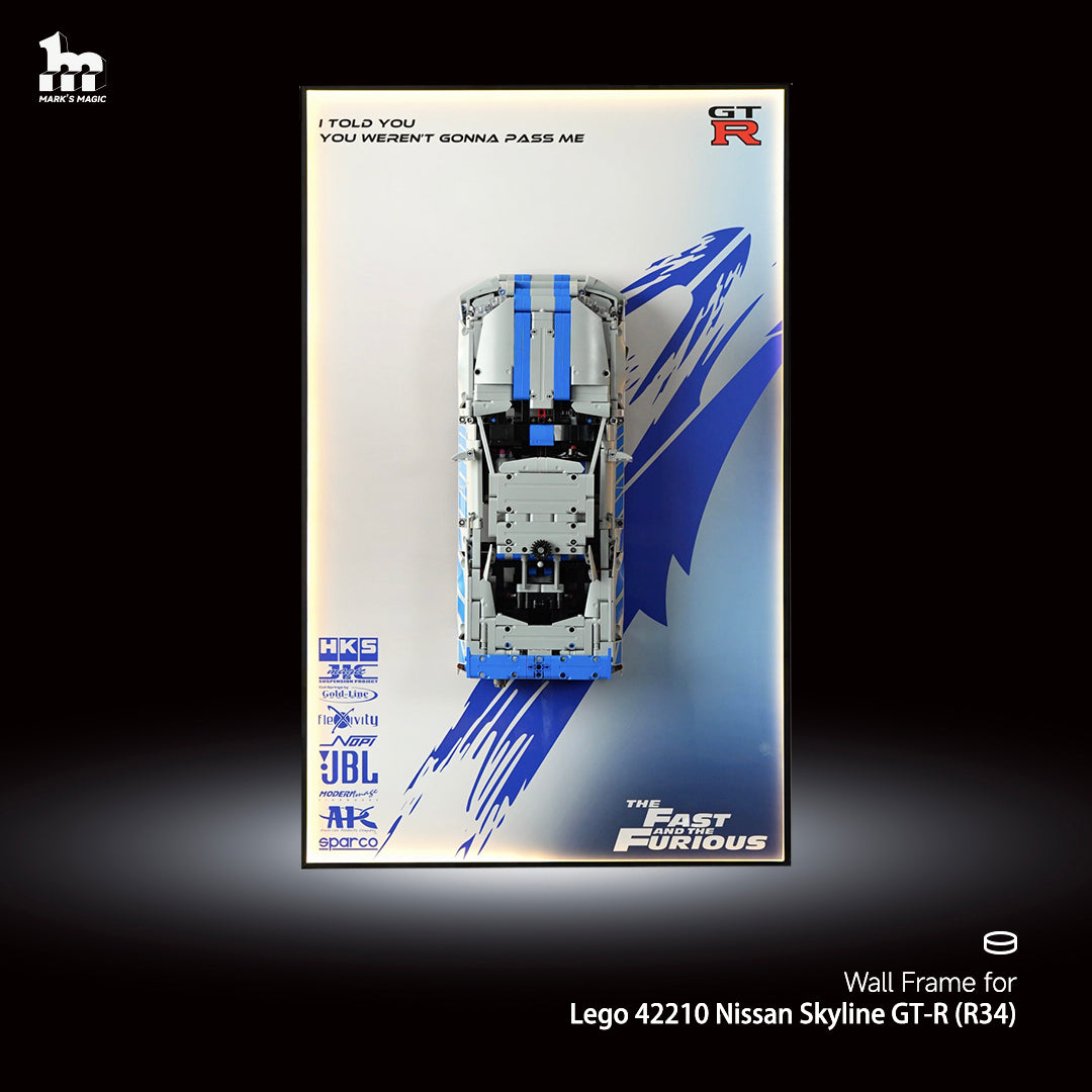 Car Display Frame for LEGO® 42210 2 Fast 2 Furious Nissan Skyline GT-R