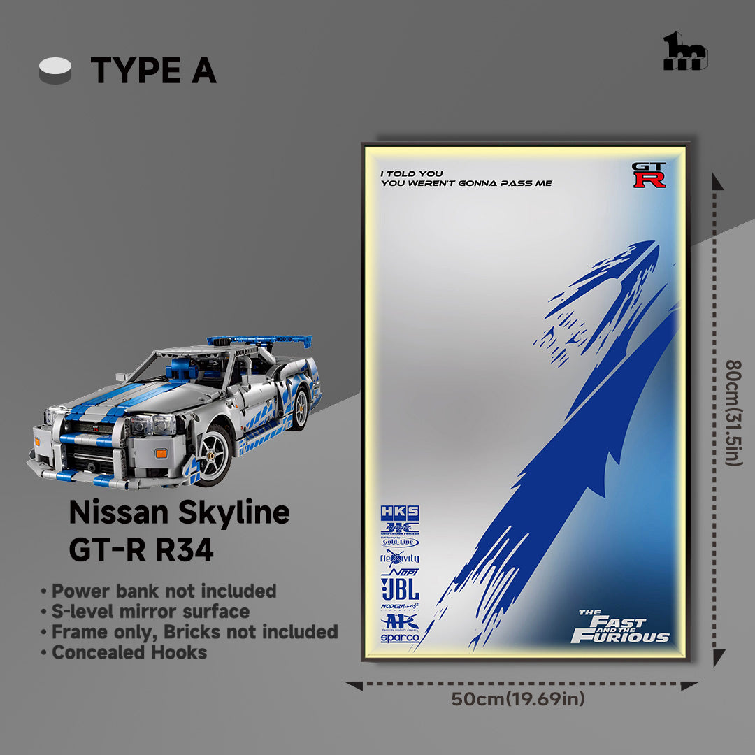 Car Display Frame for LEGO® 42210 2 Fast 2 Furious Nissan Skyline GT-R