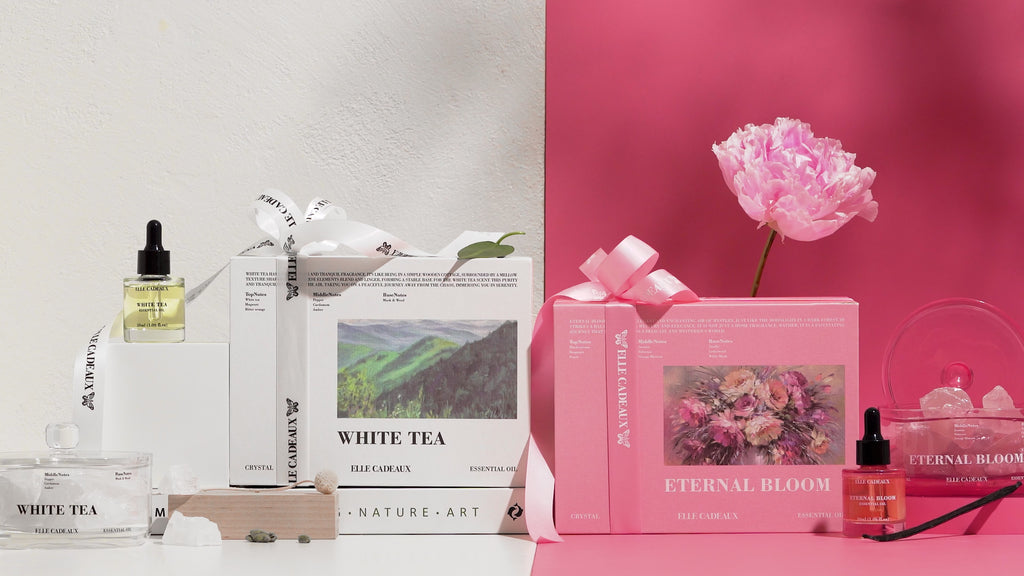 Rose & Jasmine Crystal Essential Oil Diffuser Set