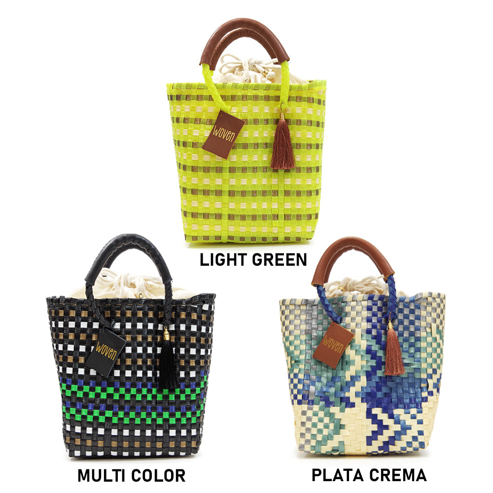 WOVEN ウーヴン】ミニトートバッグ メキシコ製 バスケットバッグ