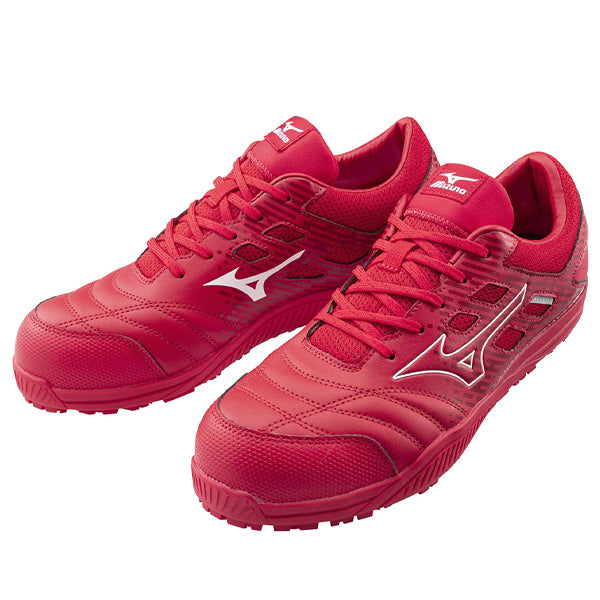 ミズノ 安全靴 オールマイティ TDII11L F1GA230062 レッド×ホワイト