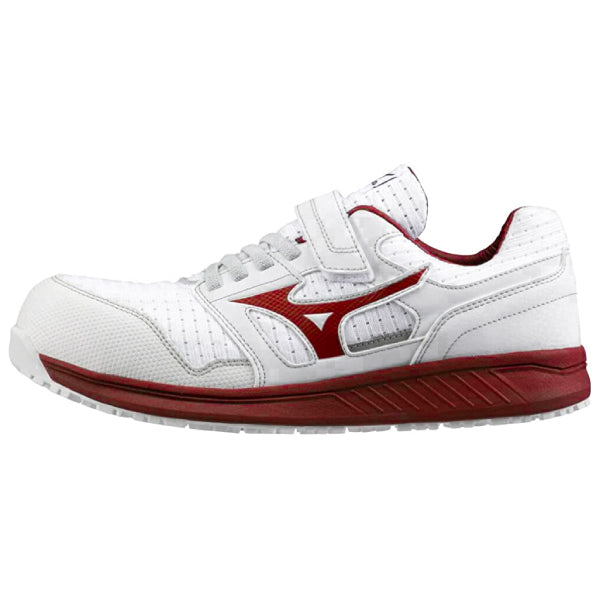 ミズノ 安全靴 オールマイティ EU33L F1GA230201 ホワイト×ワイン