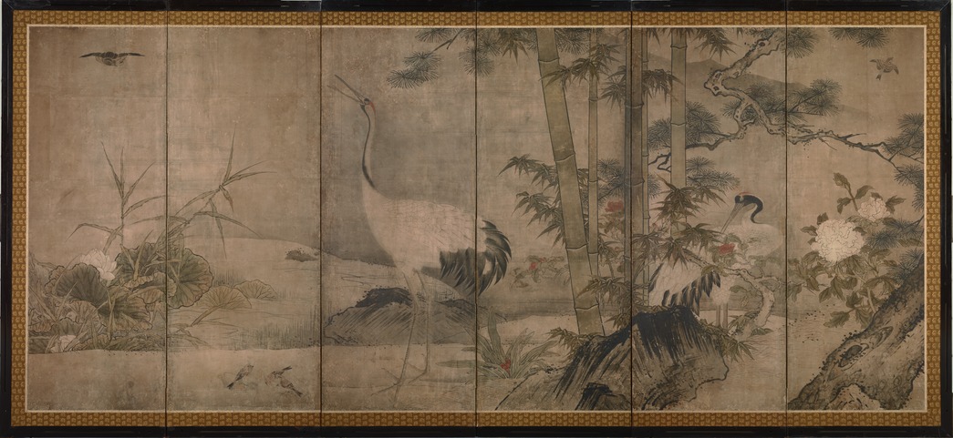 e国宝 - 四季花鳥図屏風