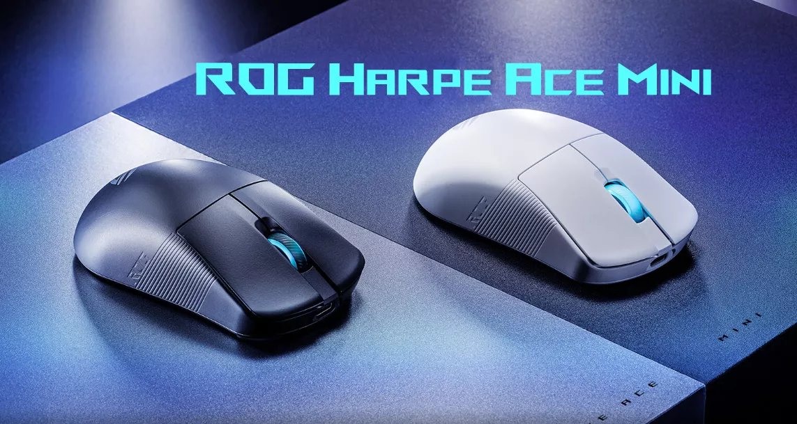 ROG Harpe Ace Mini | Ultra Lightweight 49g White Gaming Mouse