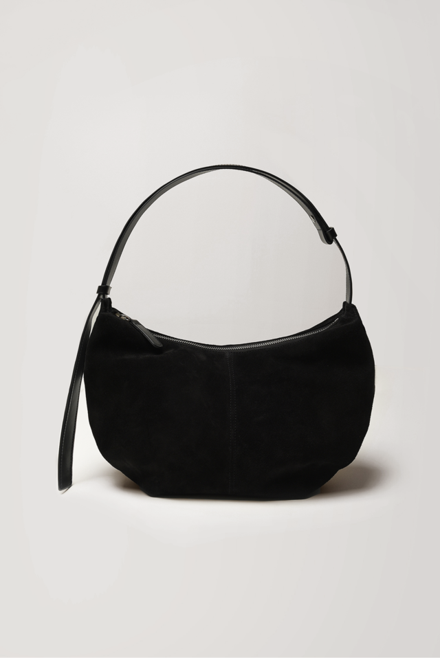 40TH / Shoulder leather bag (Black) - Nothing written