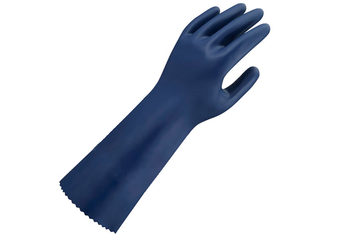 ケムレスト（R）CN741 ニトリル製化学防護手袋 ロング L 【JIS T 8116