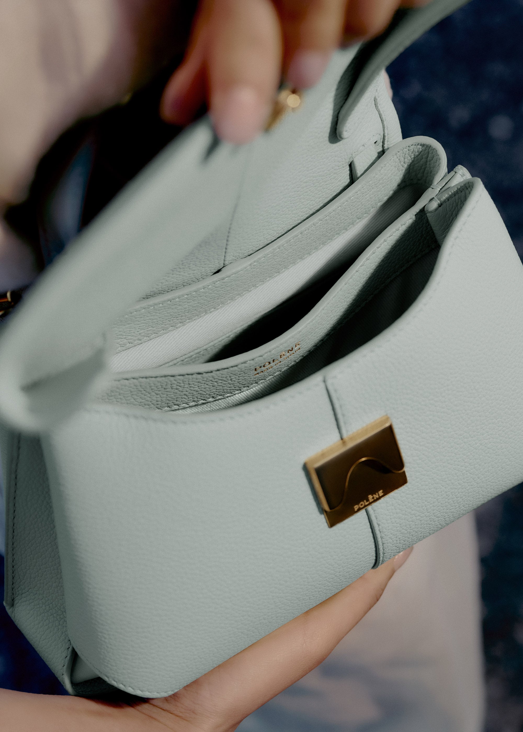 Polène | Bag - Mokki Mini - Textured Sea Foam