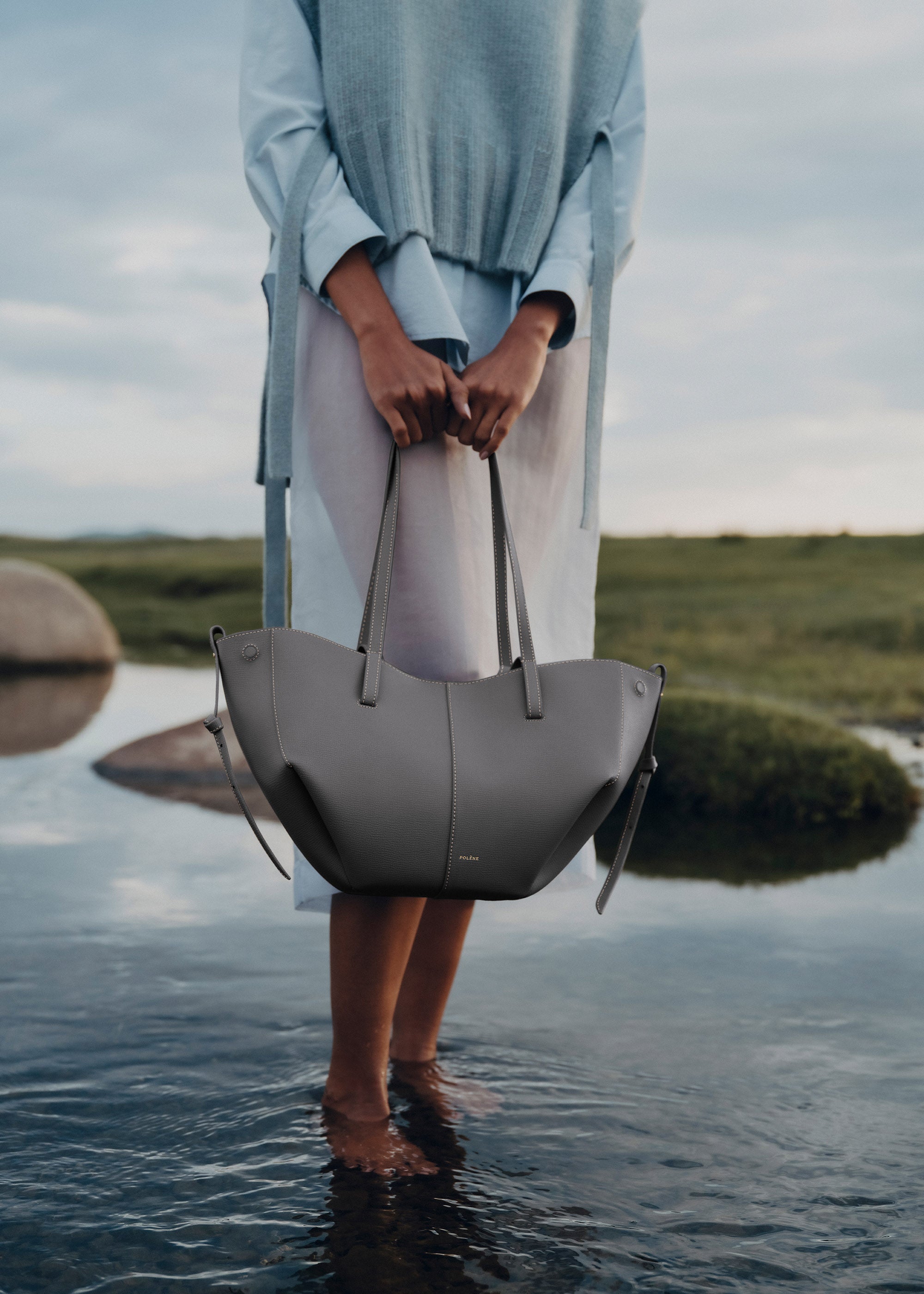 Polène | Bag - Cyme Mini - Textured Stone