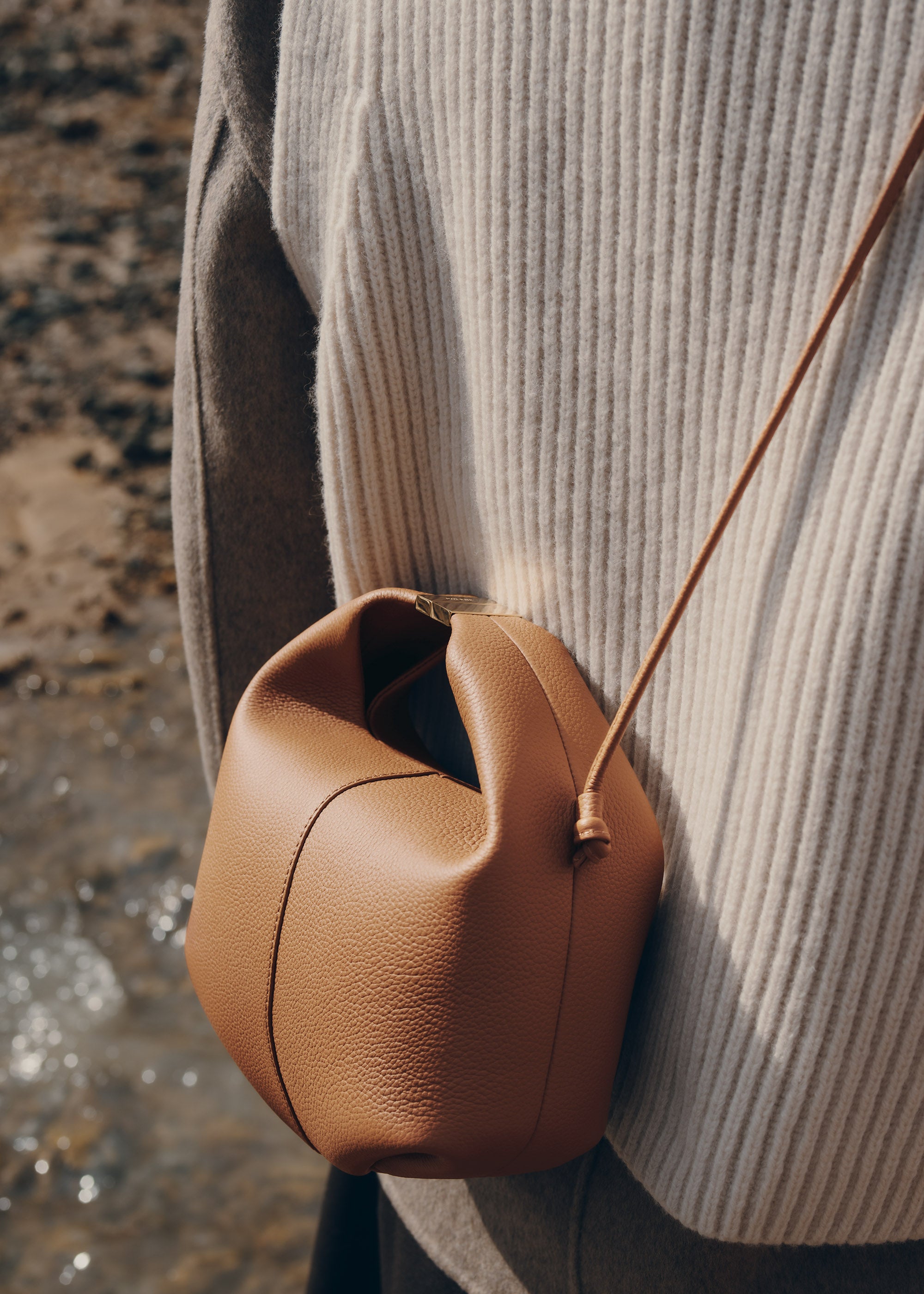 Polène | Bag - Béri - Textured Camel