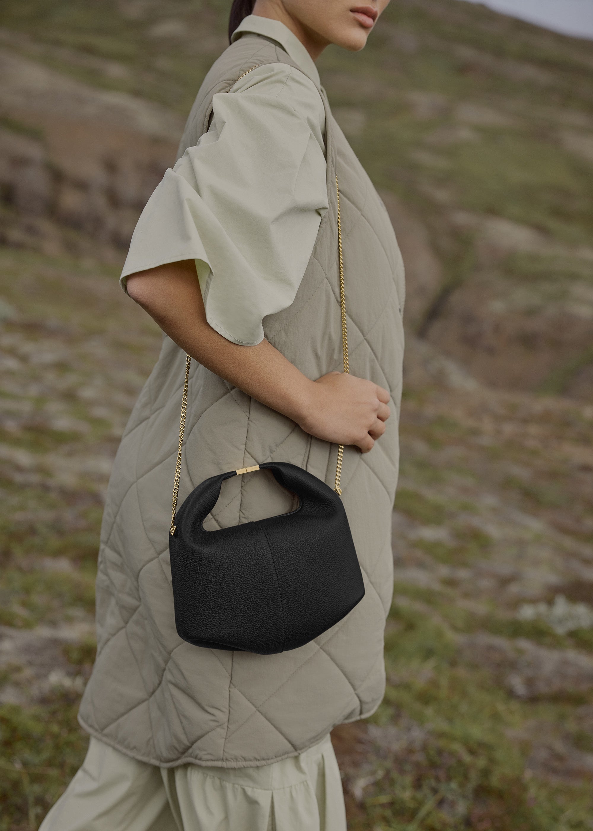 Polène | Bag - Béri Chain - Textured Black