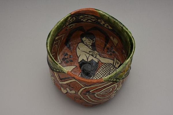 深見文紀 No.059007 黒漫画織部ぐい呑 | えにし庵