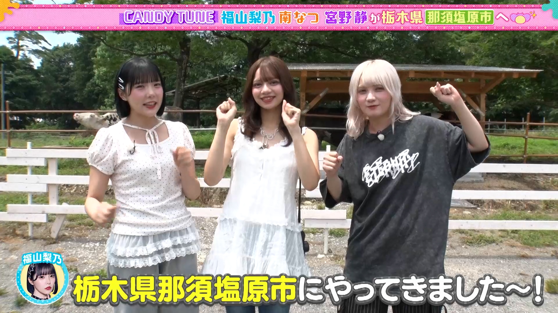 CANDY TUNE の 3 人がミルクづくしの旅へ！福山梨乃は“夢が叶ってい