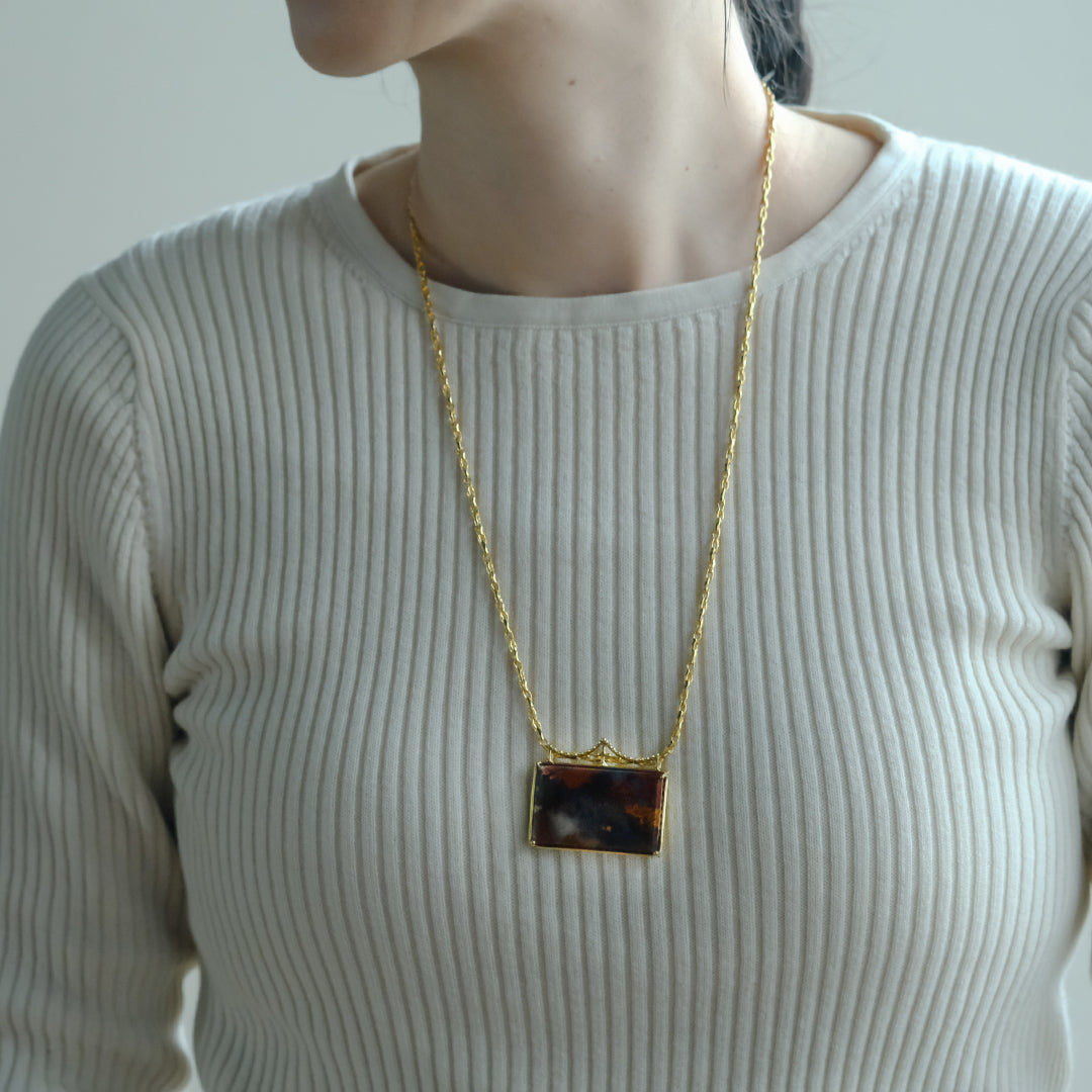 装身具LCF／真鍮と天然石のネックレス 一石 – Envelope - エンベロープ
