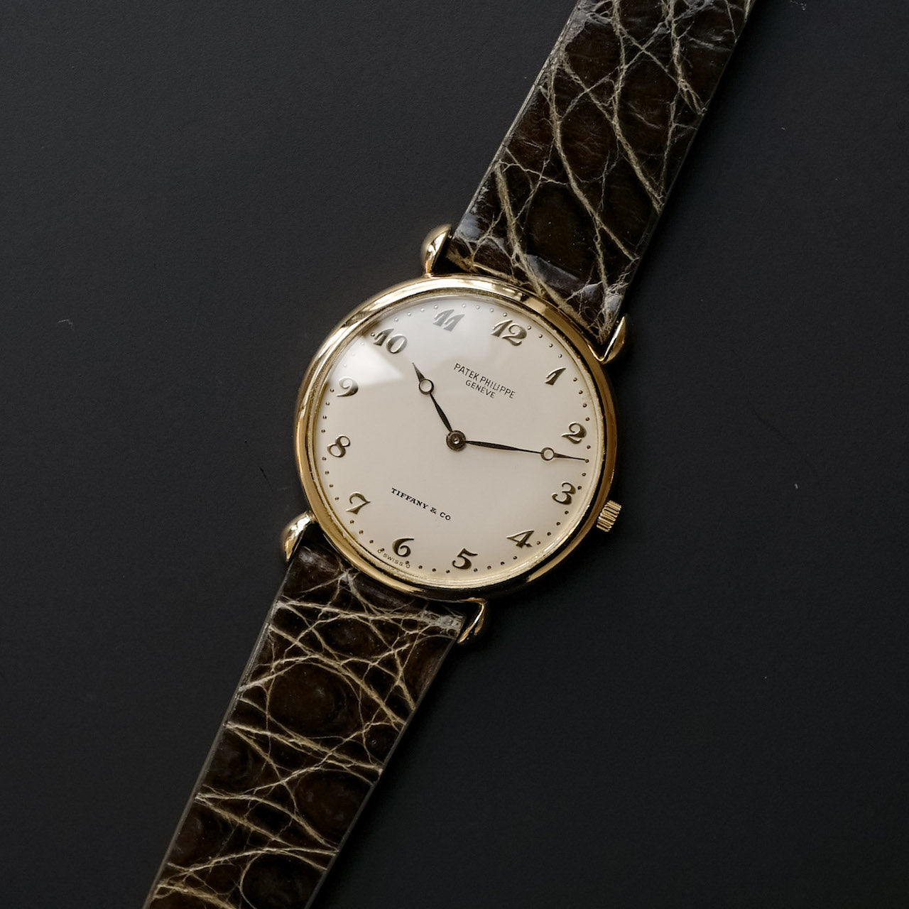 パテックフィリップ/ティファニーダブルネーム/18KYG/ブレゲ針・数字