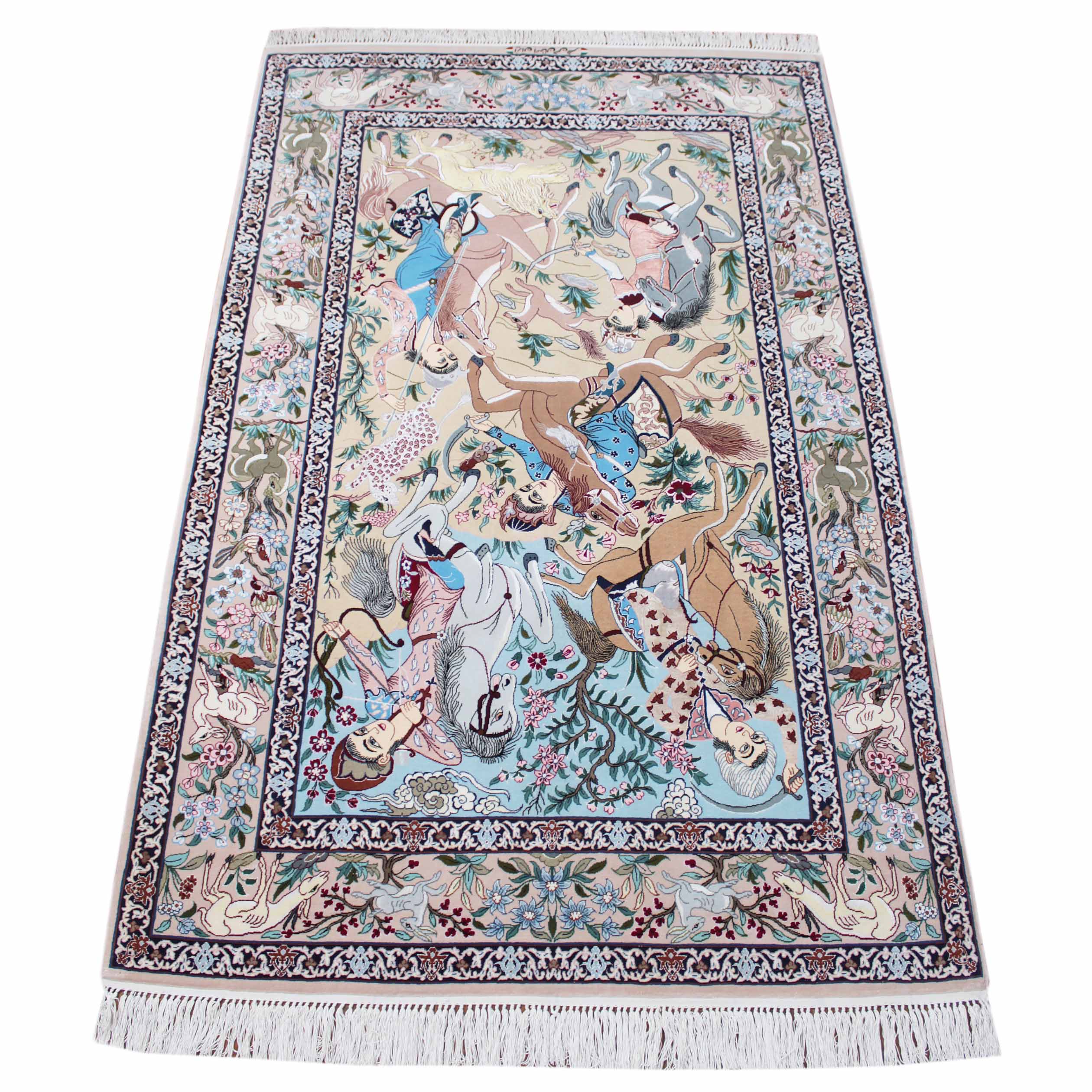 WEDS-55 イスファハン産ペルシャ絨毯 188×120cm｜ペルシャ絨毯