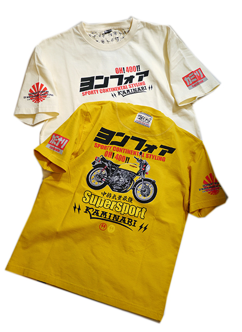 Kaminari カミナリ 「OH!400!!ヨンフォア」 半袖Tシャツ KMT-207