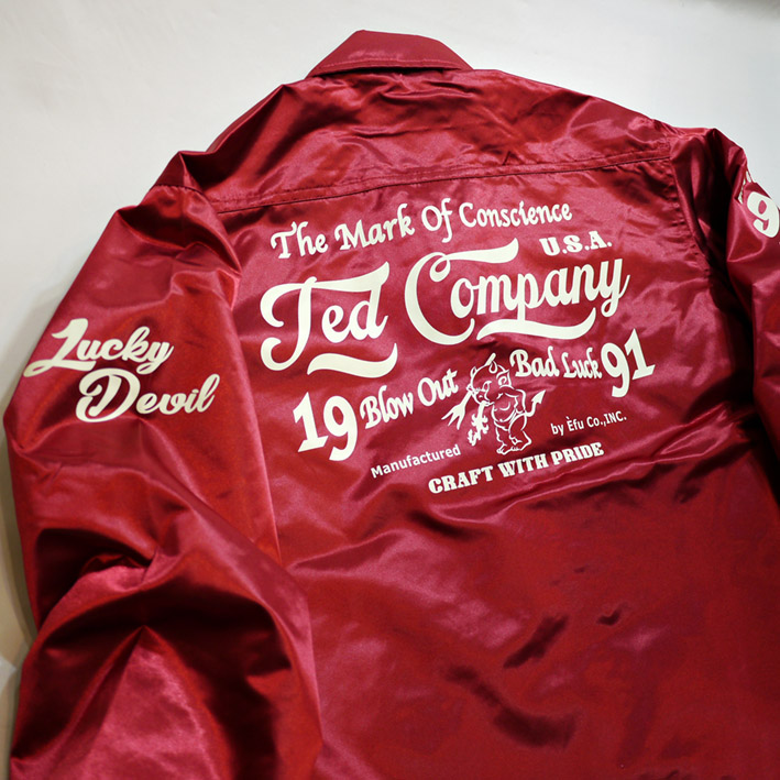 TEDMAN TEDCOMPANY (テットマン） コーチジャケット TCNJ-040 レッド
