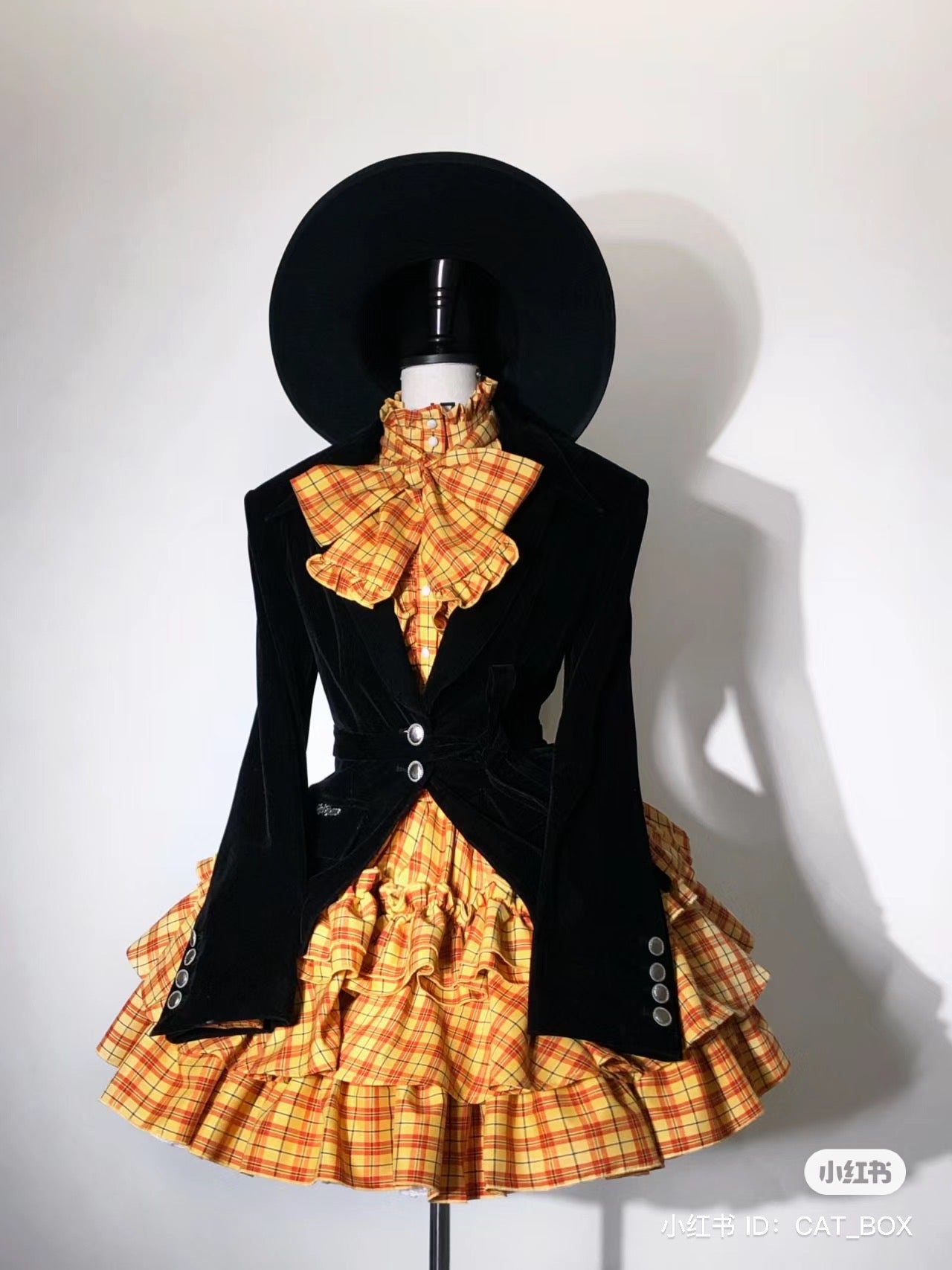 A Doll's House ブラウス(イエロー・ブルーチェック)【CATCOCOON