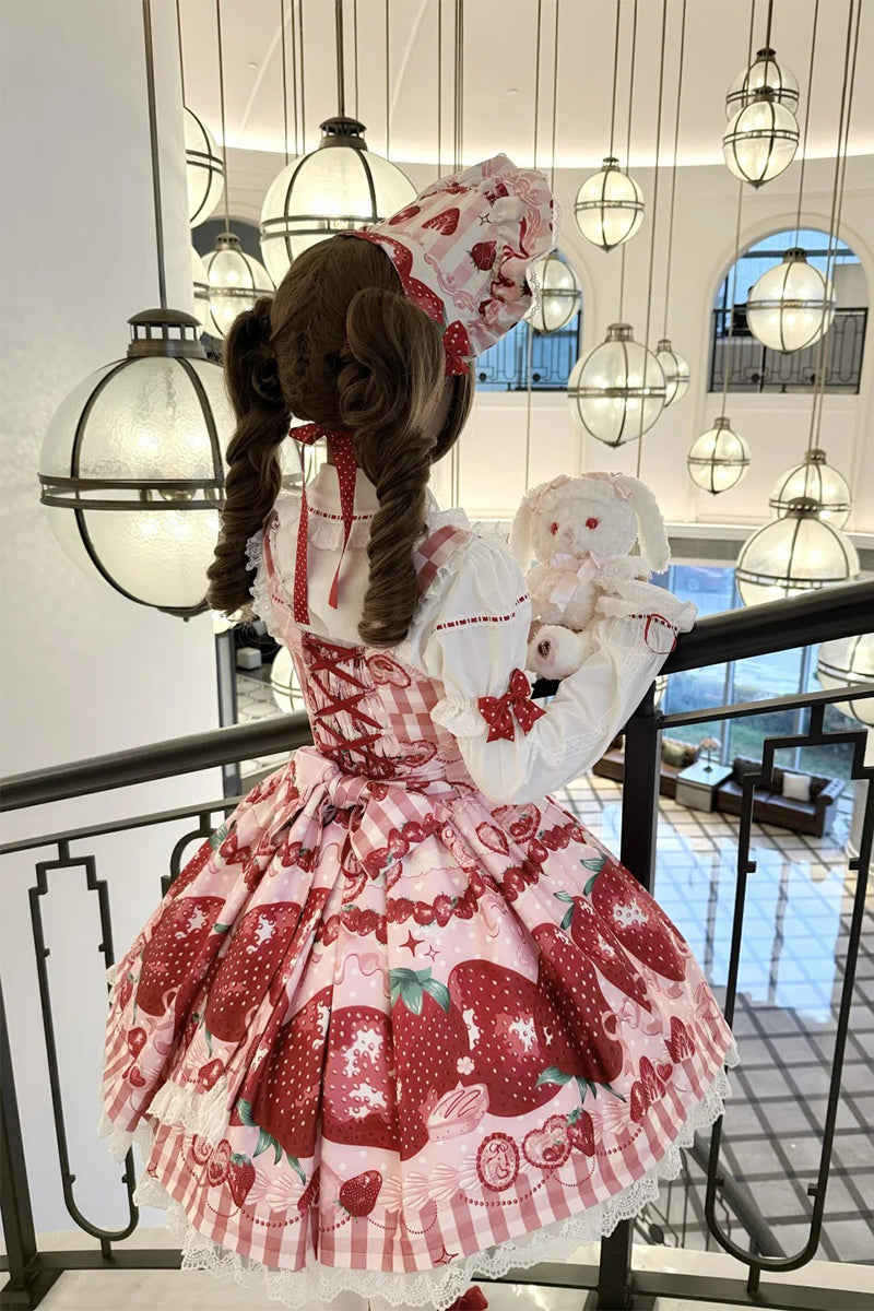 受注予約~3/10】Strawberry Cream ジャンパースカート【Dream Lolita