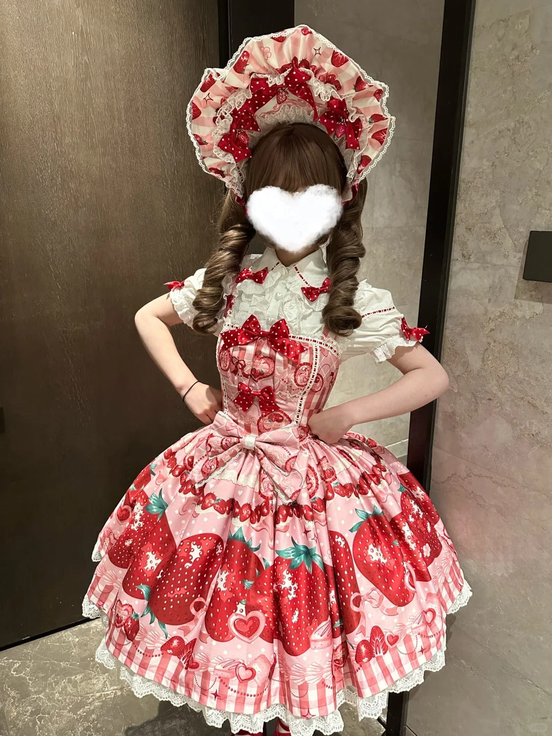 受注予約~3/10】Strawberry Cream ジャンパースカート【Dream Lolita