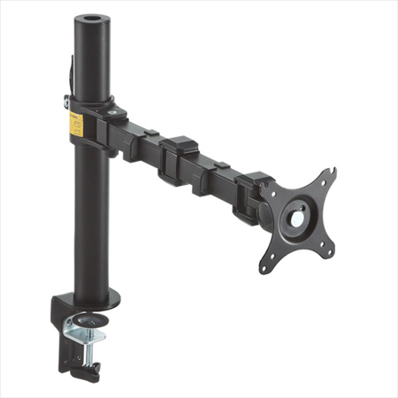 モニターアーム 1画面 シングル 耐荷重10kg 水平可動 3関節 クランプ