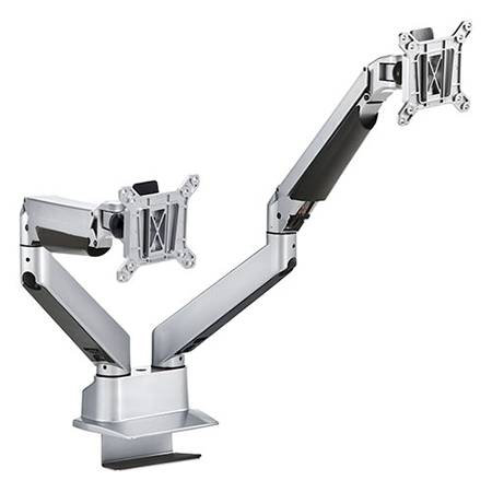 在庫限り】デュアルモニターアーム 耐荷重各2～10kg 水平垂直可動 ガス