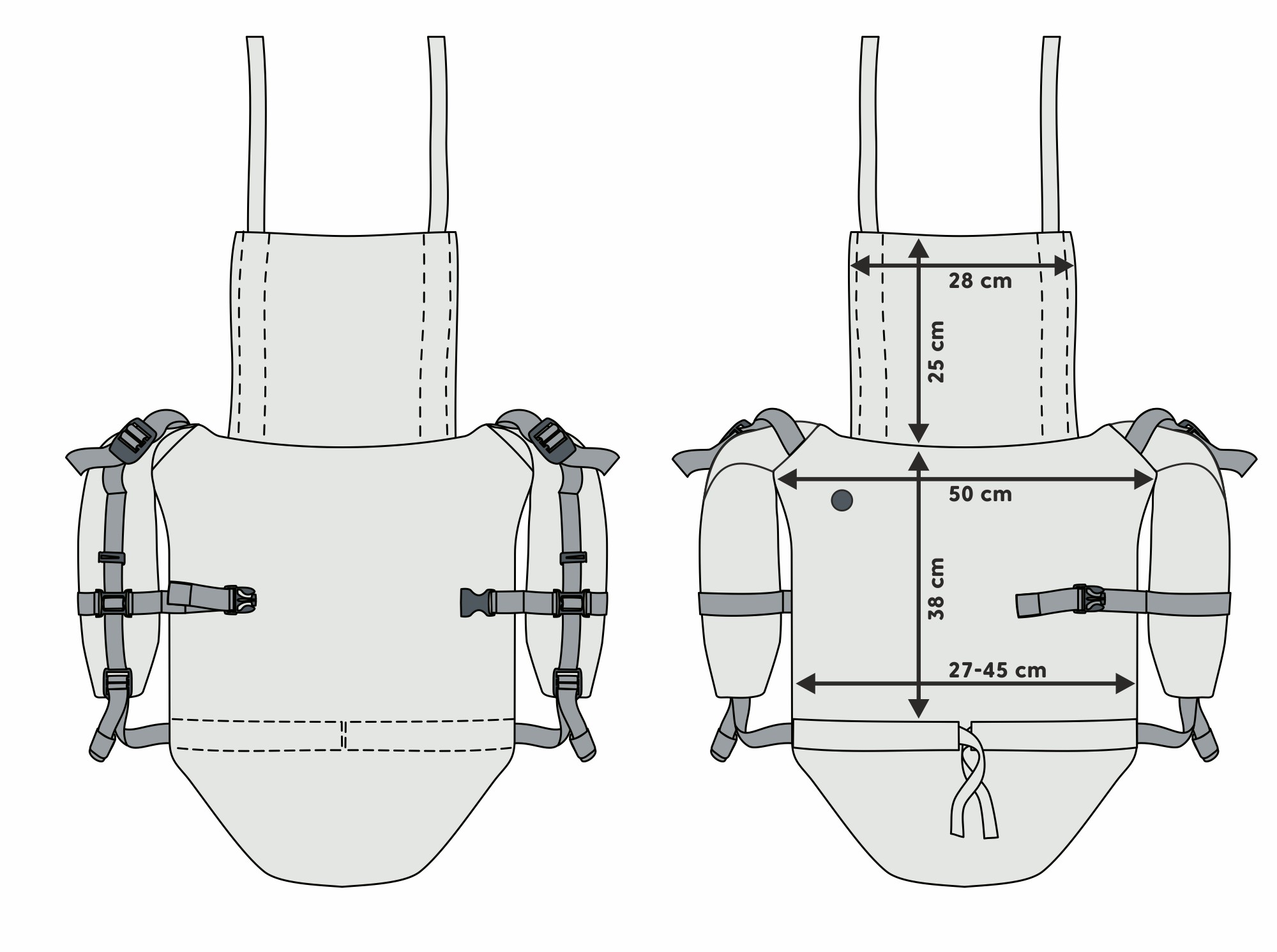 Lenny Buckle Onbuhimo baby carrier, toddler size, broken-twill