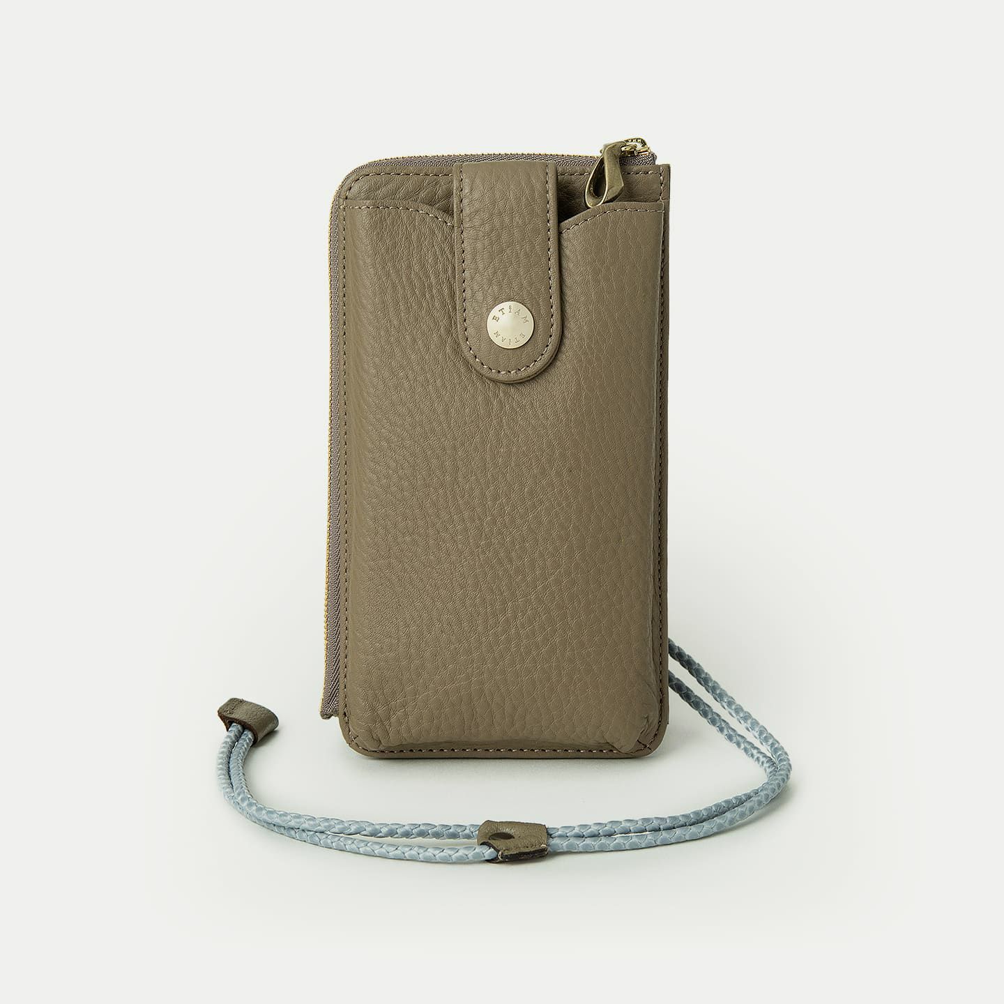 ゴート L字ファスナーウォレットショルダー《Envelop》 - Black - | ETiAM