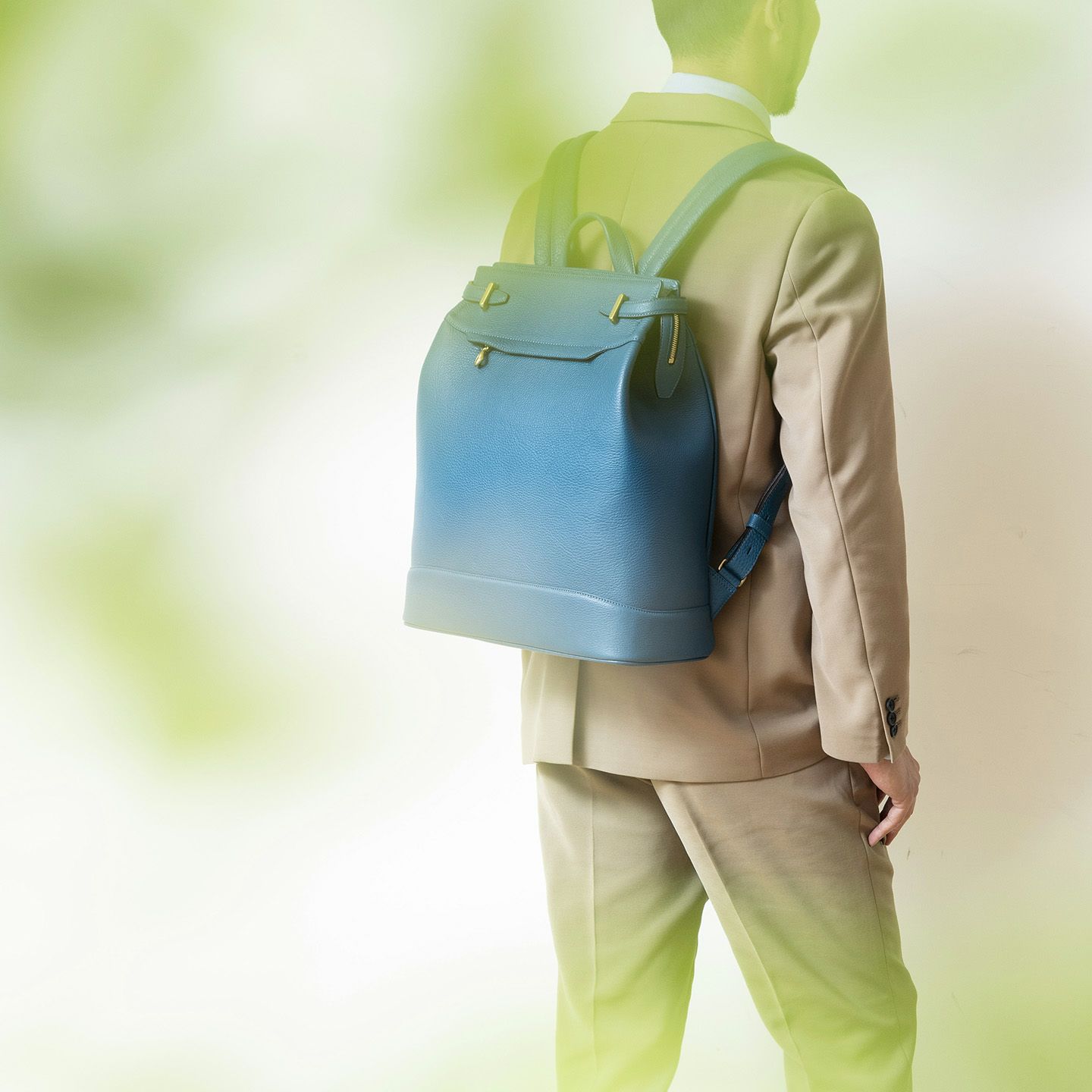 シュリンク サイドベルトバックパック《Integrate》 - British Green