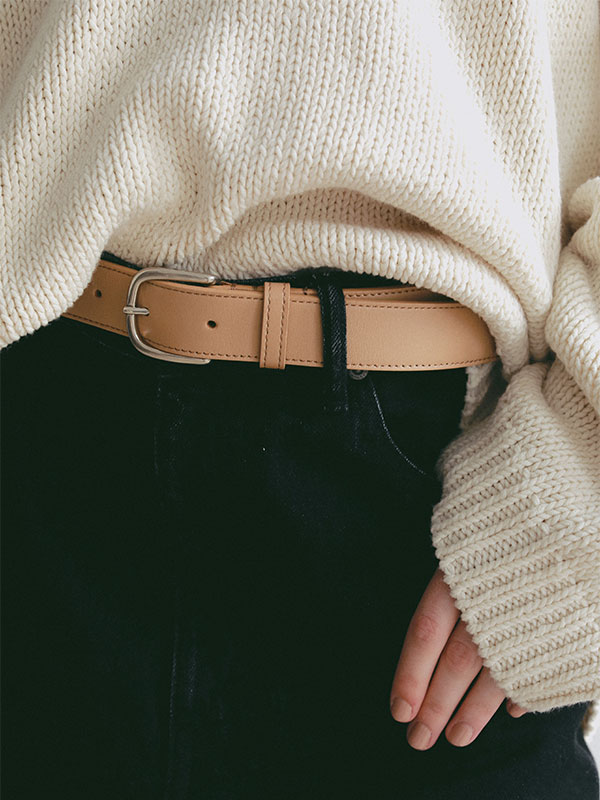 ブラスバックルレザーベルト(F BEIGE): グッズ │ ETRE TOKYO official