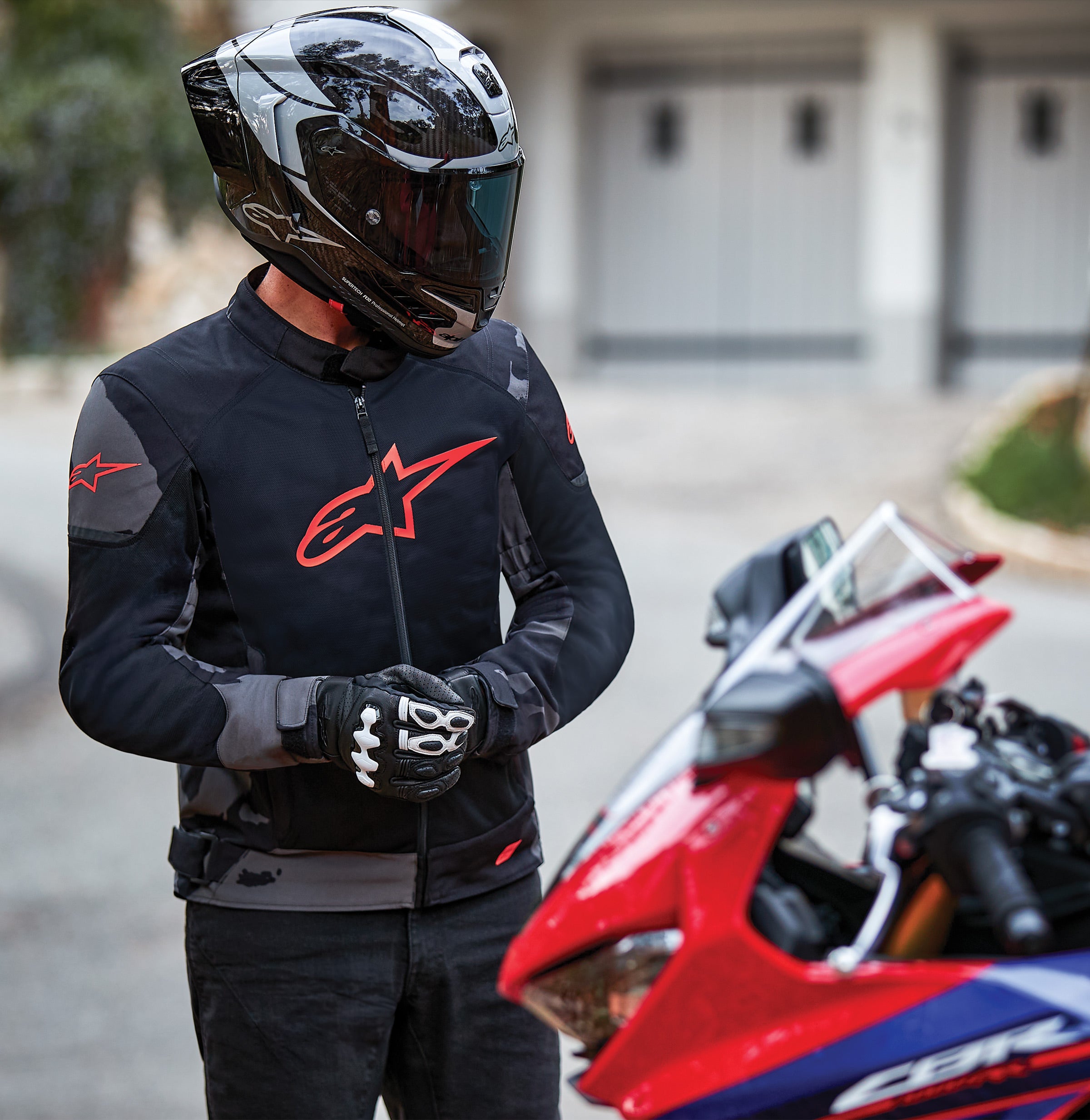 T-SP X Superair - Red Motorcycle Jacket | Alpinestars®