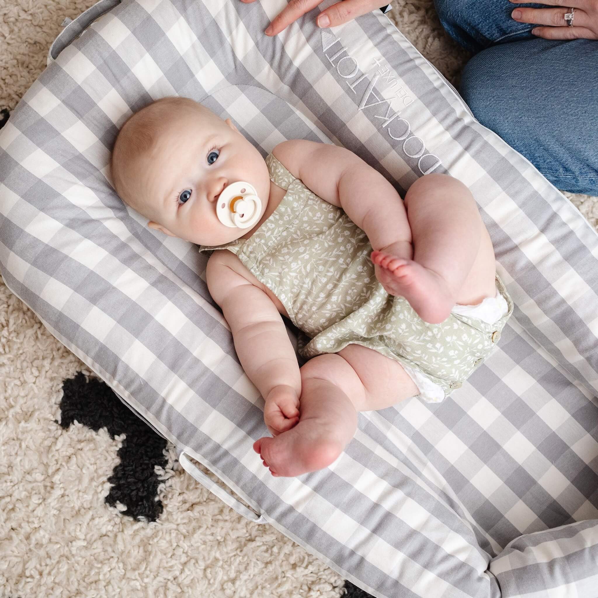 Spare Cover (Deluxe+) - Stone Gingham – DockATot EU