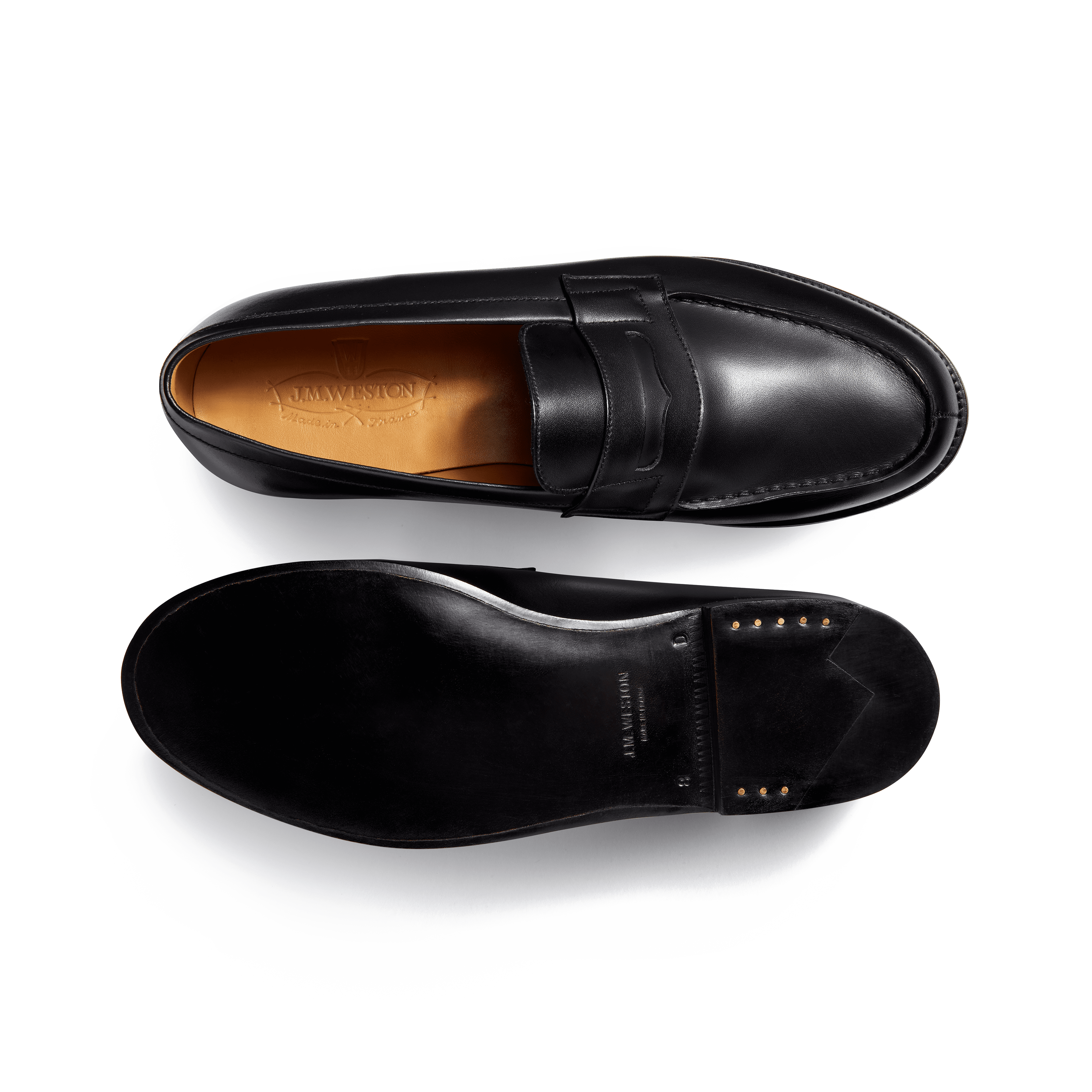 Men's Black Leather 180 Loafer – J.M. Weston