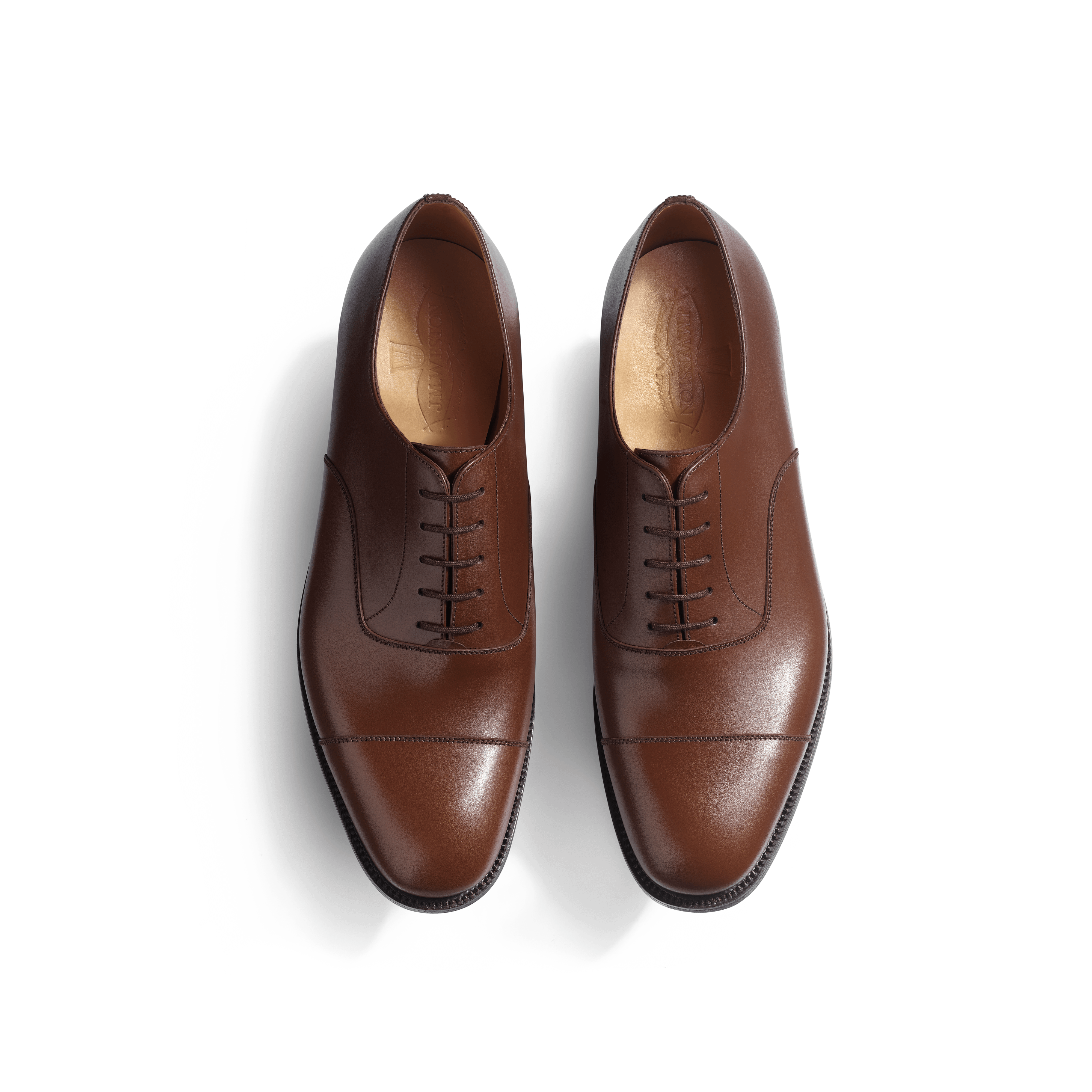 Men's Cap Toe Oxford Shoe Brown boxcalf – J.M. Weston