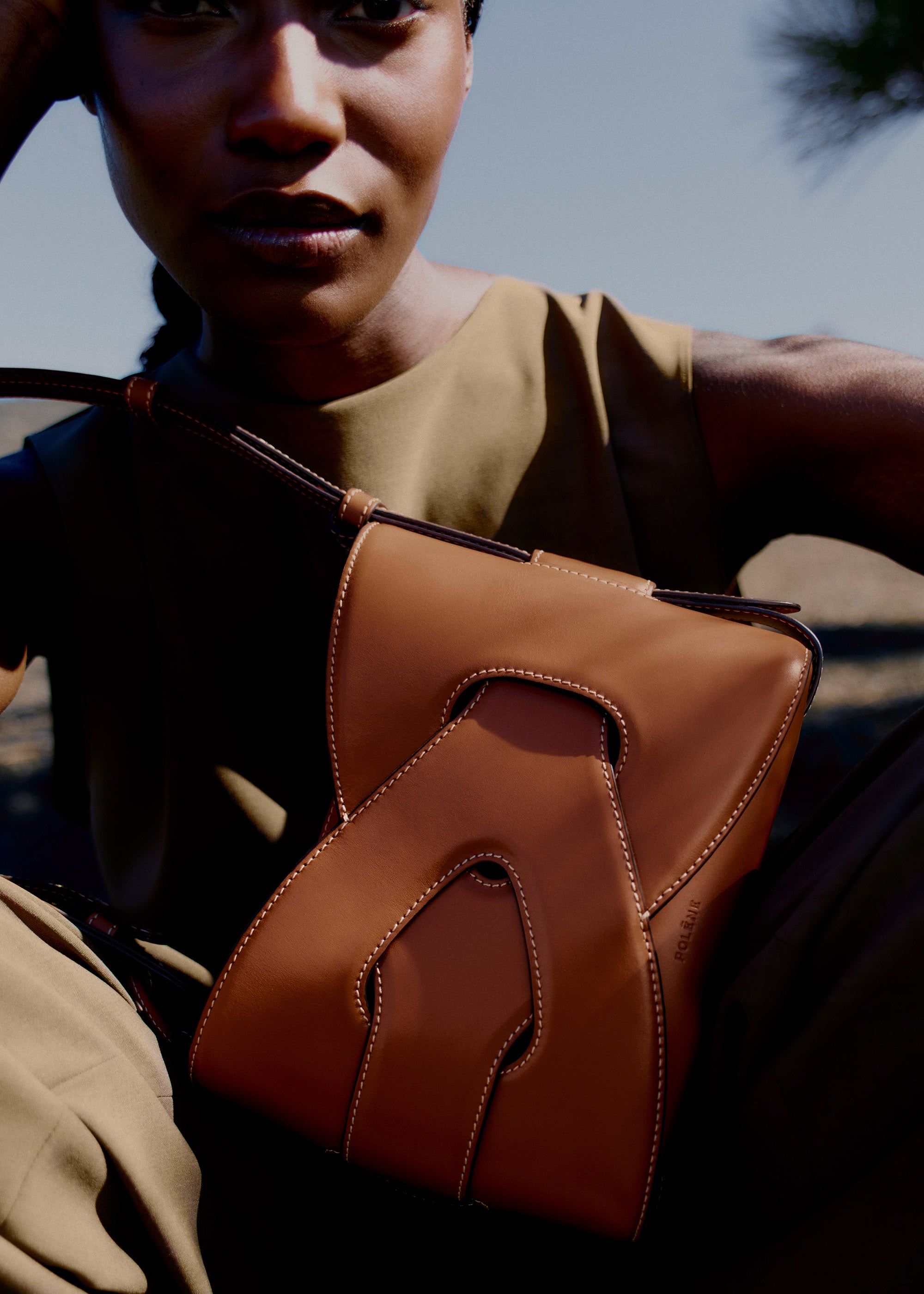 Polène | Bag - Nodde - Smooth Cognac – Polène EU