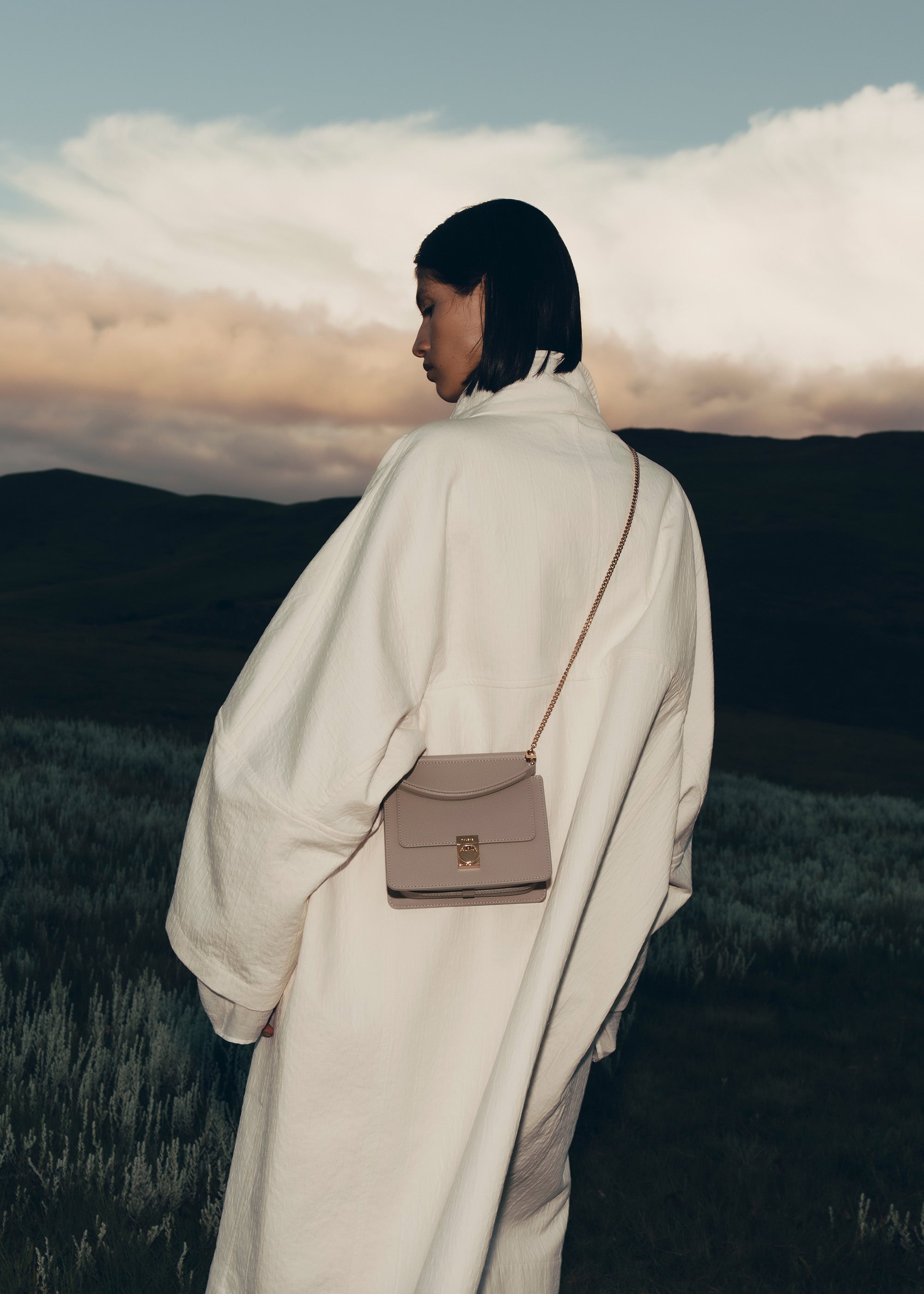 Polène | Bag - Numéro Sept Mini - Textured Taupe – Polène EU