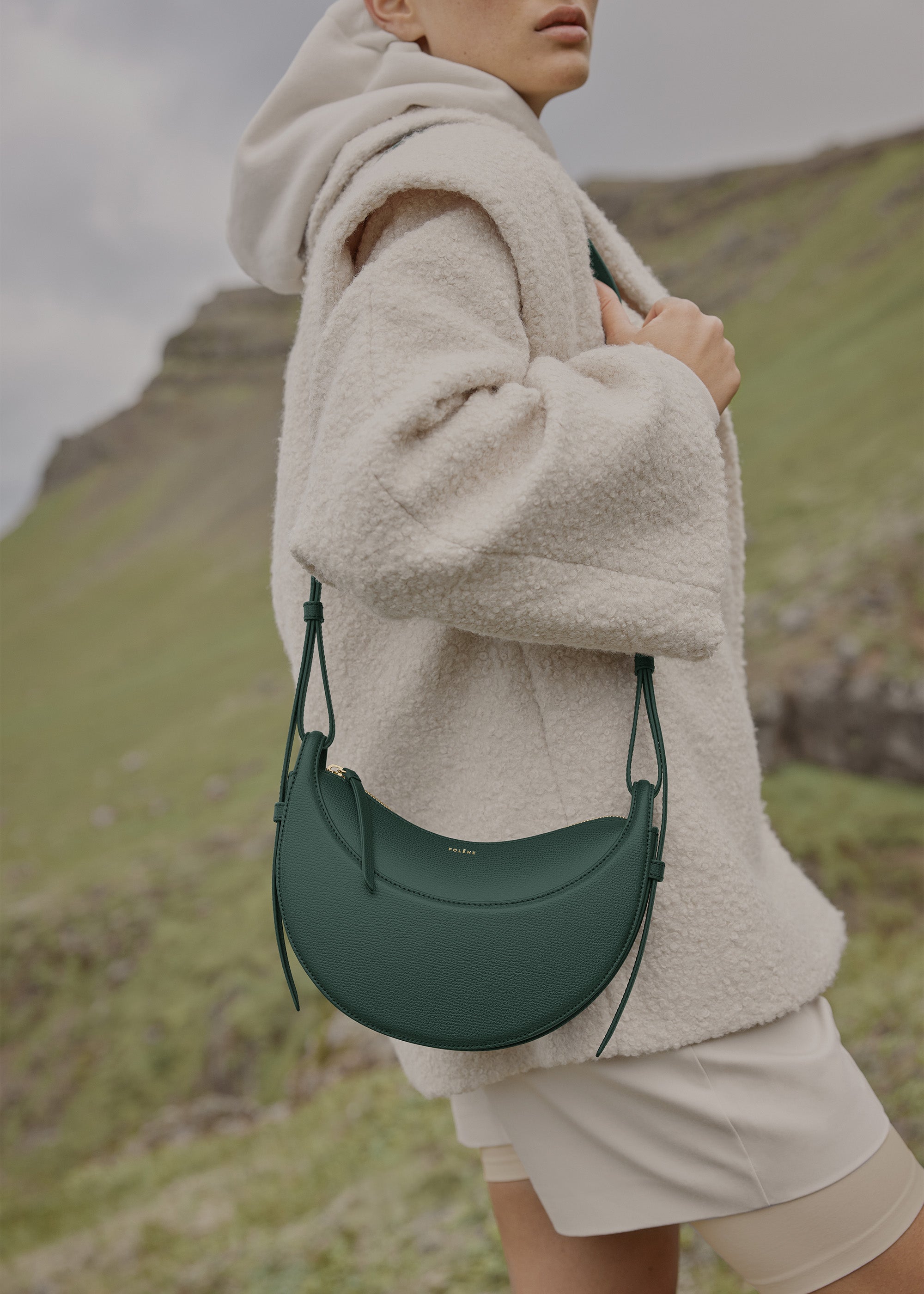 Polène | Bag - Numéro Dix - Textured Green – Polène EU