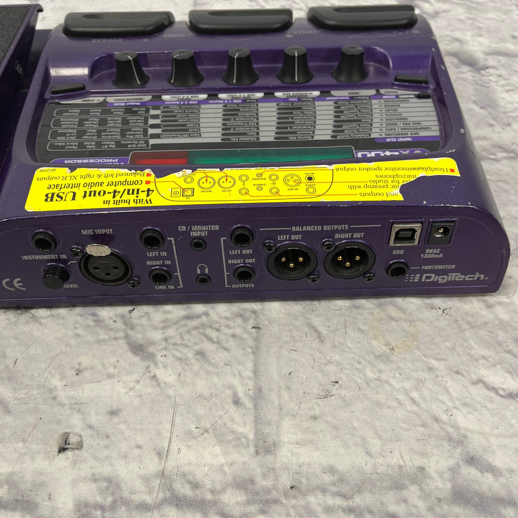 Digitech VX400 Vocal Processor with Power supply - Evolution Music