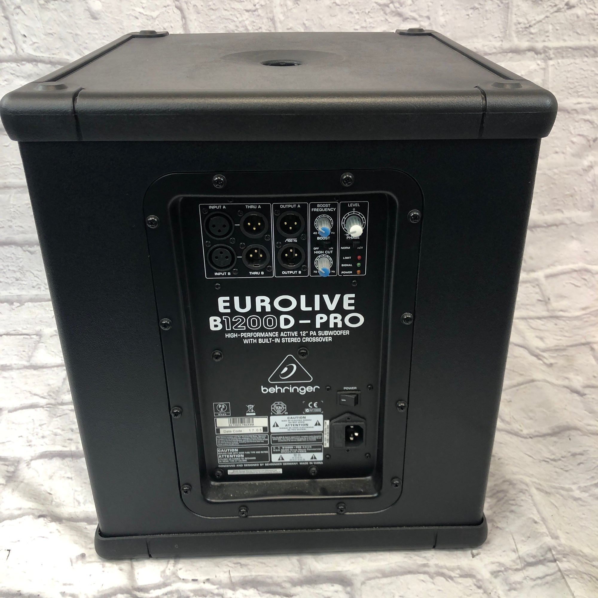 Behringer B1200D Pro 12 Active Subwoofer - Evolution Music