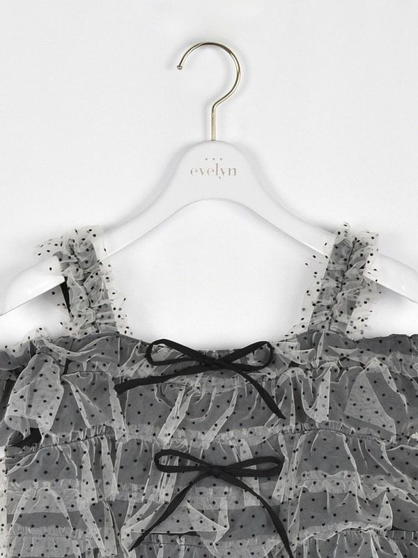 ドットシアードッキングワンピース｜evelyn（エブリン）公式通販サイト