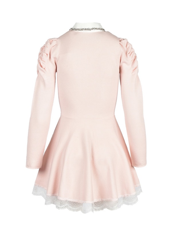 Collar Bijou Knit MIni Onepiece｜Rilly emulie （リリーエミュリ