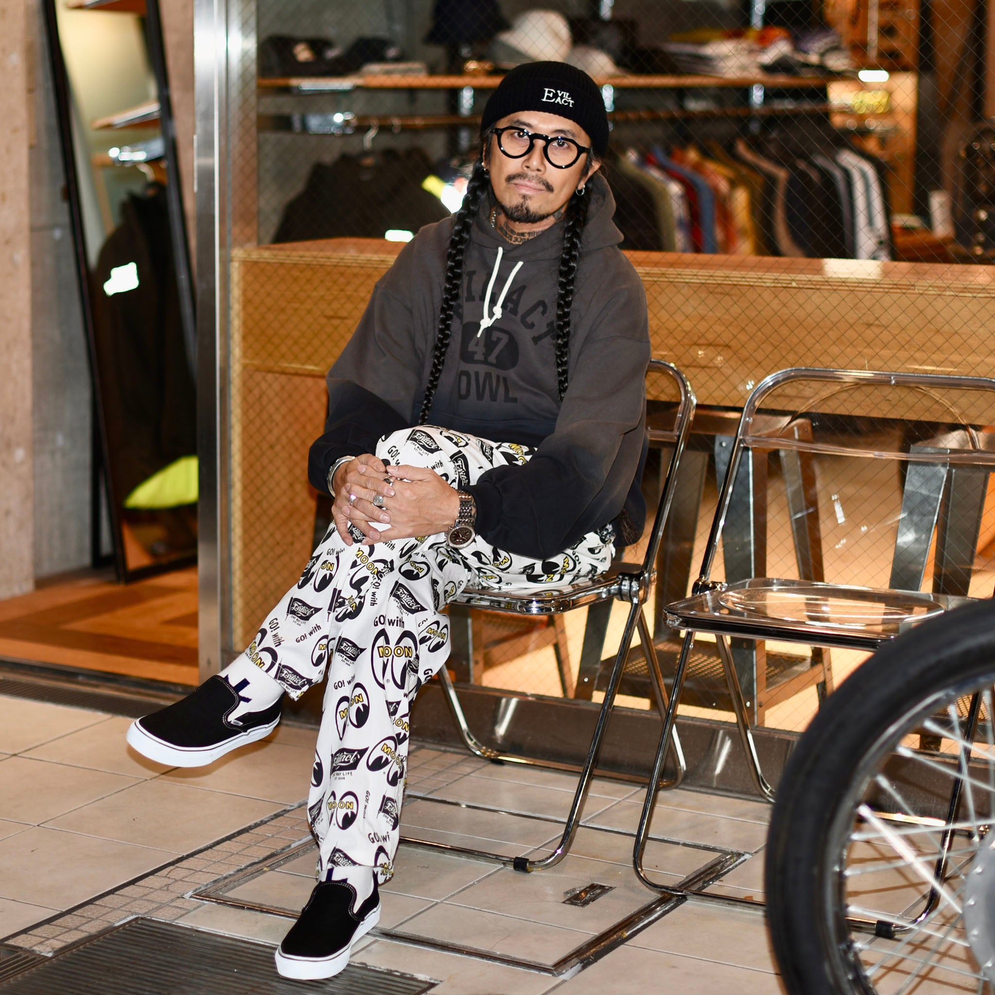 MOONEYES x EVILACT Cotton Easy Pants | EVILACT (イーブルアクト