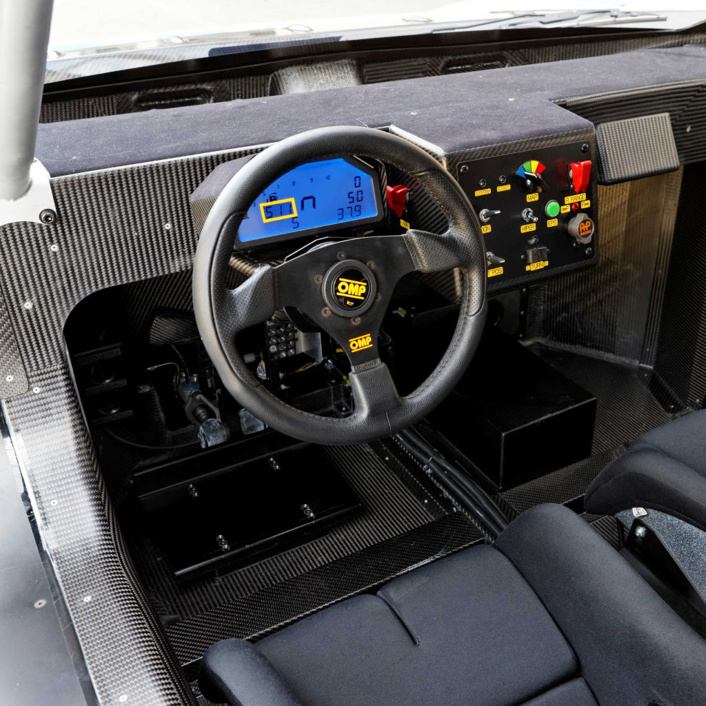 OMP Trecento Uno Steering Wheel - Black Polyurethane Black Spokes 300m